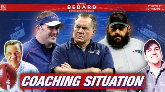 .@betonline_ag Podcast & Video: Bedard Patriots Pod - Are Belichick, Patriots serious about the coaches? taken at BSJ Headquarters (Patriots)